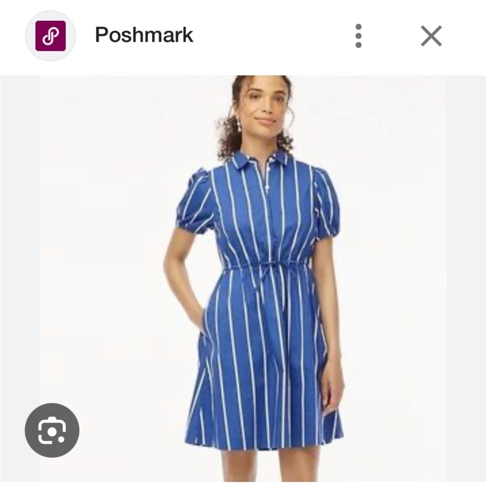 J. Crew Blue and White Striped Dress Size 4